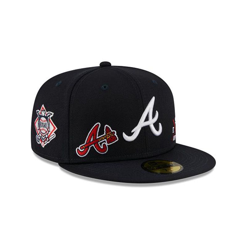 MLB Atlanta Braves Multi 59Fifty Fitted (UNS0401) - Blue New Era Caps